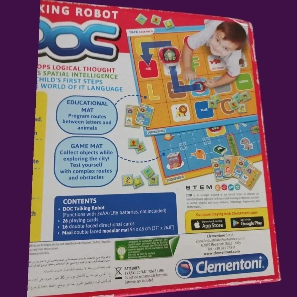 Clementoni doc educational talking robot game young learner 4 & 7 years olds